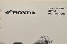 Load image into Gallery viewer, 2004 VTX1300C VTX  GENUINE Honda Factory SETUP INSTRUCTIONS PDI MANUAL S0207