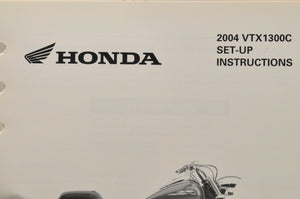 2004 VTX1300C VTX  GENUINE Honda Factory SETUP INSTRUCTIONS PDI MANUAL S0207