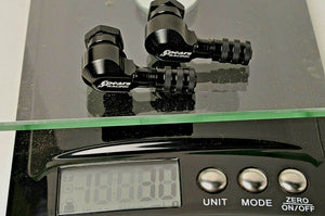 Spears Racing 90 Degree Aluminum Valve Stem Stems Set (2ea) Black 11.3 mm