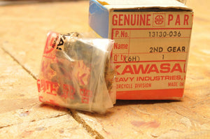 NEW NOS OEM Kawasaki 2ND GEAR KE KD KX125 125 1974-1983 13130-036