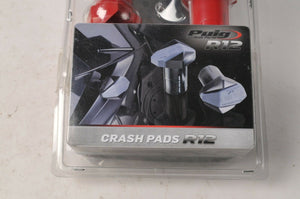 PUIG 6054R Frame Sliders Crash Pad set Red Kawasaki ER6N 2012-2013