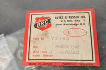 Load image into Gallery viewer, NOS Vintage BRC Kawasaki Motorcycle Rubber Mudflap Mud Guard Fender Extension