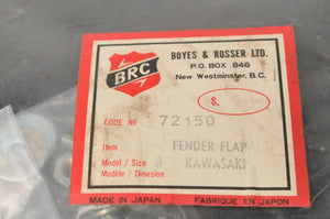 NOS Vintage BRC Kawasaki Motorcycle Rubber Mudflap Mud Guard Fender Extension