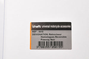 CHAFT Motorcycle Mirror IN15 Freeway - CE Certified Reversible single Yamaha ++