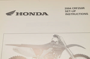 2004 CRF250R CRF 250R GENUINE Honda Factory SETUP INSTRUCTIONS PDI MANUAL S0198