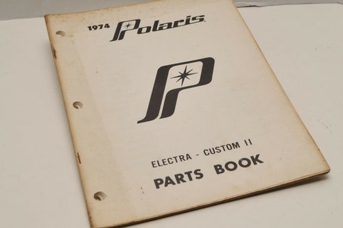Vintage Polaris Parts Manual Book 9910227 BW 1974 Electra Custom Snowmobile OEM