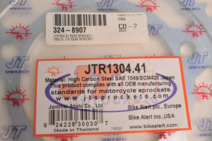 JT Steel Rear Sprocket JTR1304.41 41T Fits Honda CBF500 CB600 CB650 VT750 CBR900