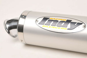 NEW Mig Indy Exhaust IDY-SR3AL Silver Alum Muffler Silencer 100mm Round Slip On