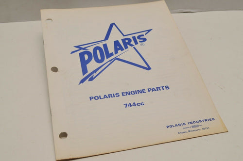 Vintage Polaris Parts Manual 1969 Engine 744cc Snowmobile Genuine OEM - Motomike Canada