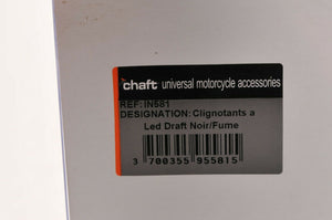 chaft Motorcycle Indicators turn signal lights IN581 Draft - LED Black/Smoke