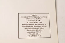 Load image into Gallery viewer, Genuine Yamaha Factory Assembly Manual 1992 92 Venture 480 | VT480 VT480GTS