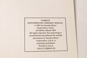 Genuine Yamaha Factory Assembly Manual 1992 92 Venture 480 | VT480 VT480GTS