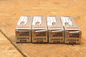 NEW NGK SPARK PLUG LKAR8AI-9 6706 KTM LASER IRIDIUM SET OF FOUR (4)