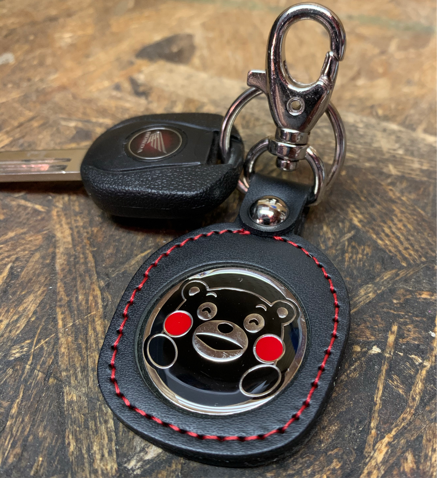 Genuine Honda Kumamon Cub Keychain Key Holder Japan