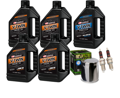Oil Change Tune Up Kit Oil Filter Spark Plugs - for Harley Davidson XL 883 1200