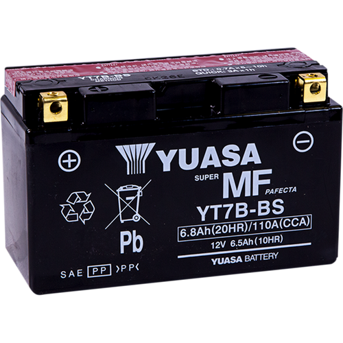 Yuasa YT7B-BS AGM Battery with Acid Pack
