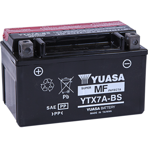Yuasa YTX7A-BS AGM Battery with Acid Pack